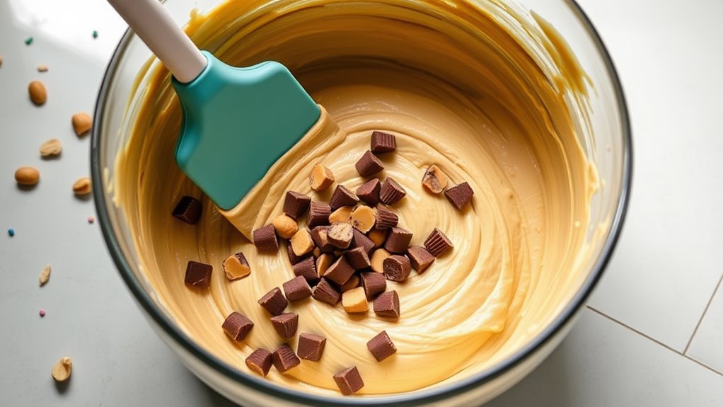 Ultimate Peanut Butter Cup Cake Recipe 4 carefully fold in chopped peanut butter cups