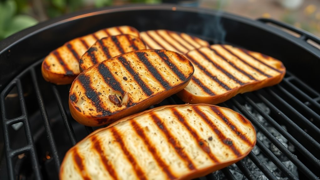 grill bread for crispiness