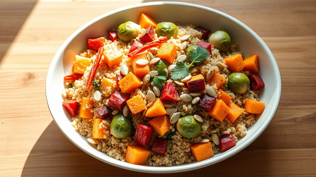 roasted veggie quinoa salad