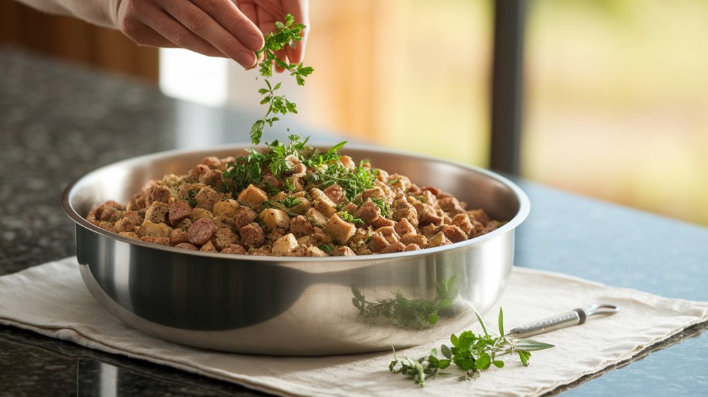add fresh herbs last
