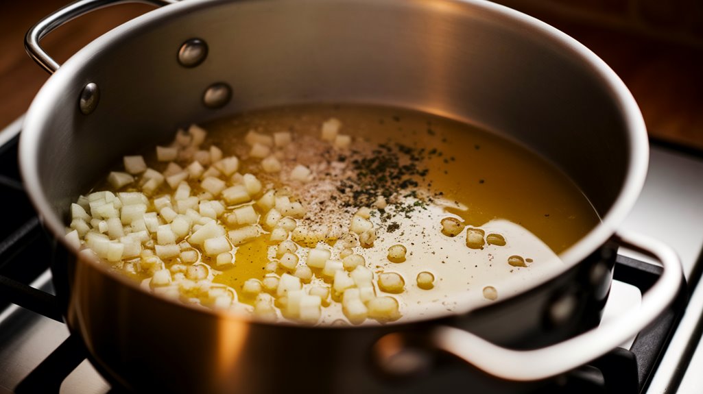 Spinach Tortellini Soup by Joanna Gaines 4 add garlic and herbs
