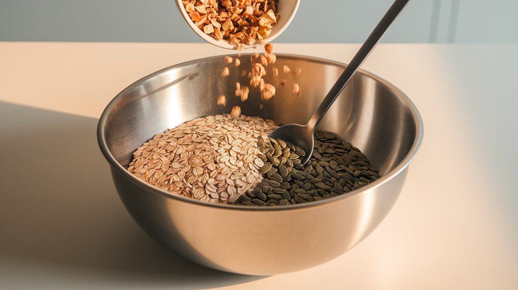 add nuts to oats