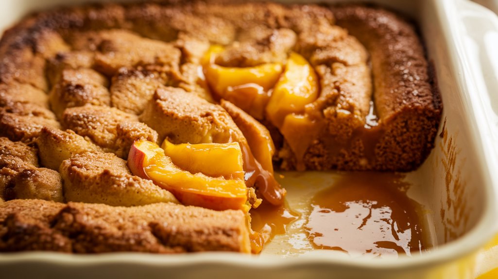 Caramel Peach Dump Cake 6 bake safely with variations