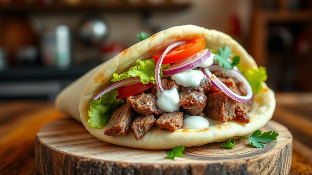 beef in pita bread