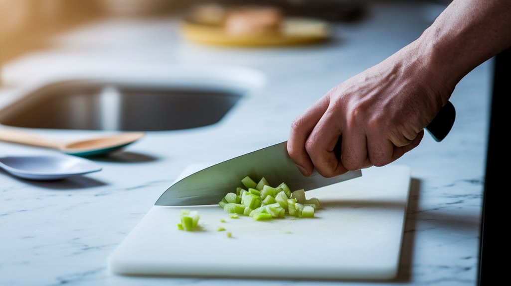 chop celery finely first
