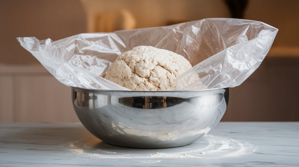 cover dough with wrap
