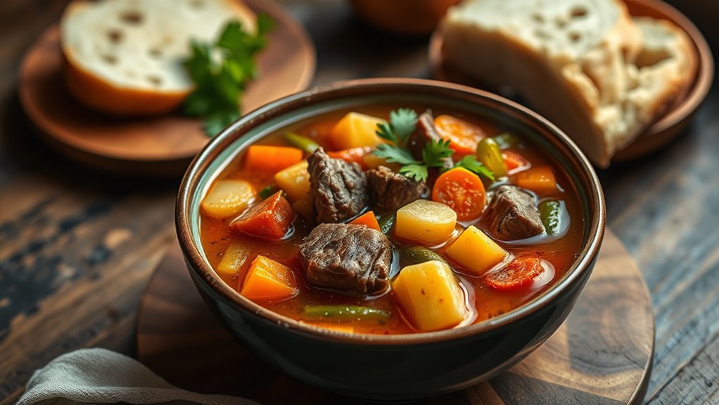 hearty vegetable beef soup 2