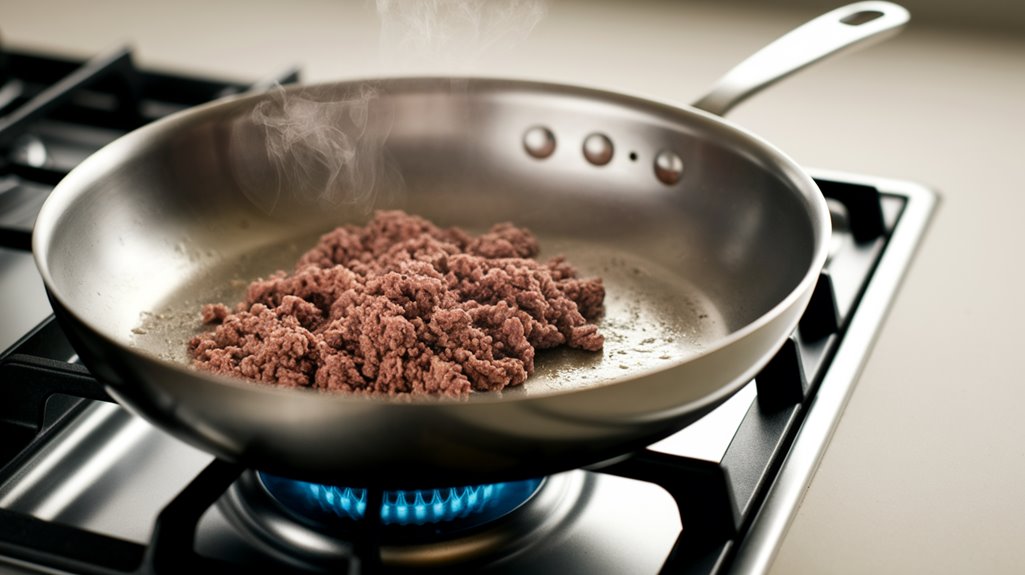 heat large skillet slowly