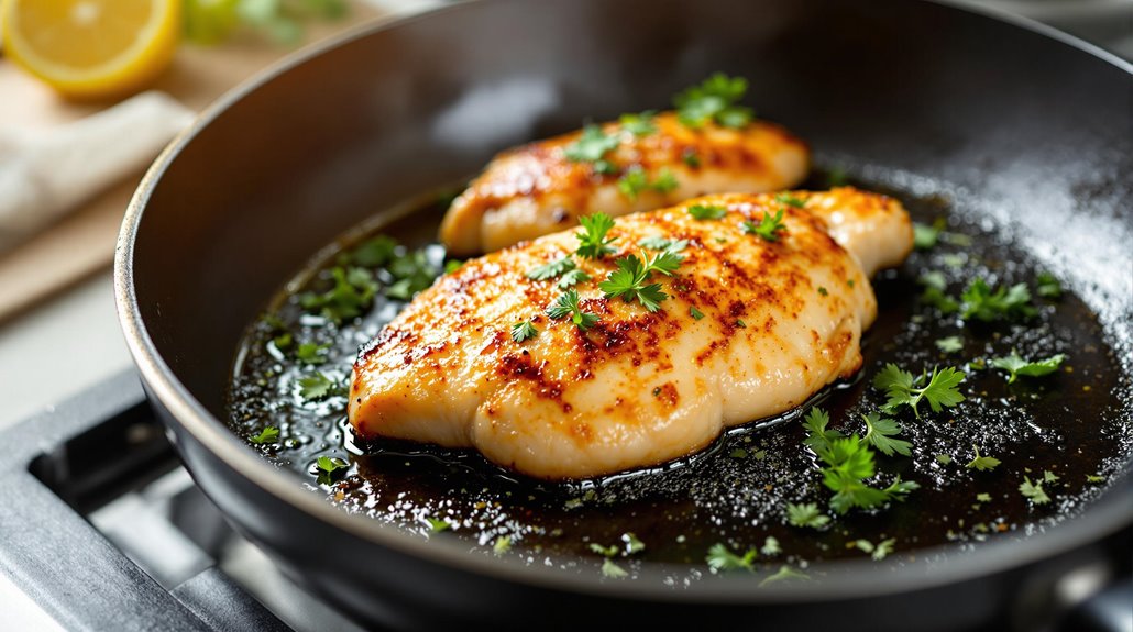 high heat chicken searing