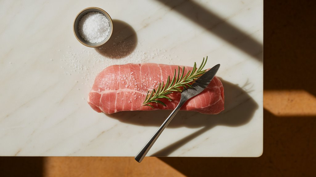 Mit braunem Zucker und Balsamico glasiertes Schweinefilet 5 season pork with alternatives