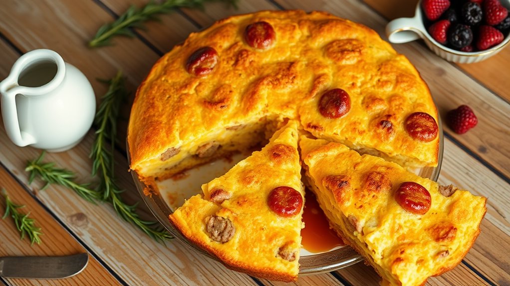 warm cornbread breakfast casserole