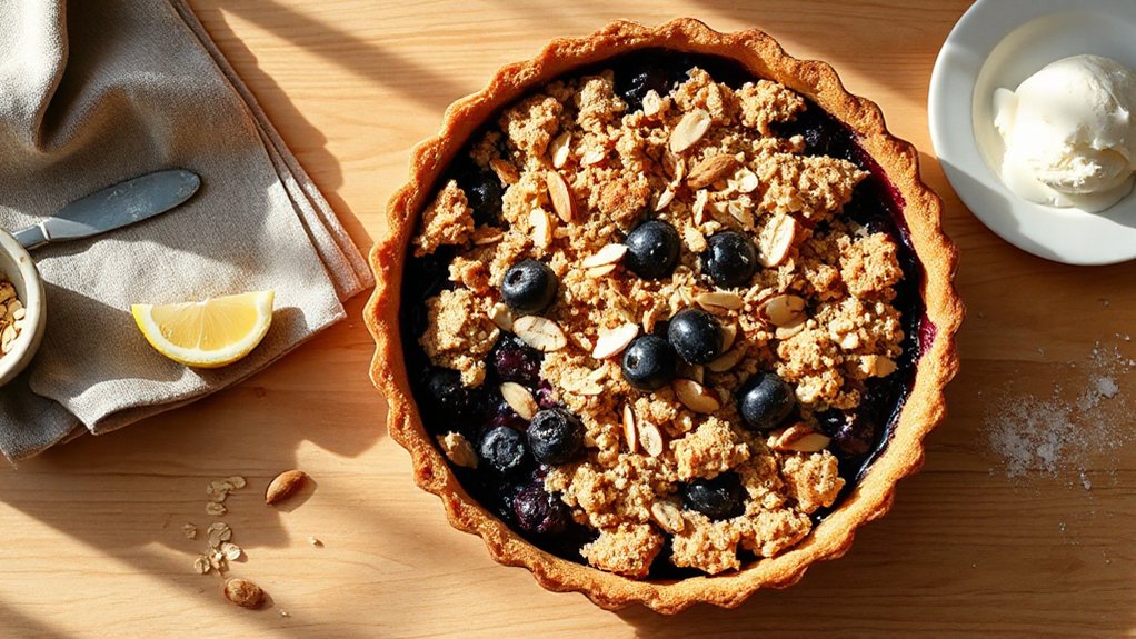 Our Recipes 42 rustic tart blueberry crumble recipe