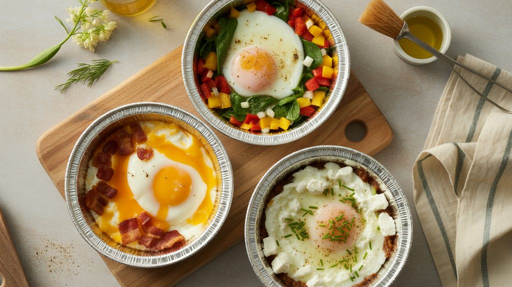 Our Recipes 15 baked eggs in disposable vessels