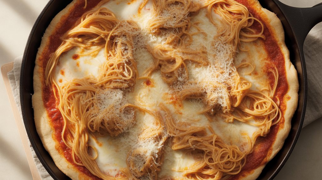 Our Recipes 14 skillet made angel hair pasta pizza